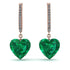 Heart Emerald Earrings - Noelle No. 5