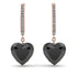 Heart Black Diamond Earrings - Noelle No. 8