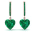 Heart Emerald Earrings - Noelle No. 20
