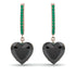 Heart Black Diamond Earrings - Noelle No. 23