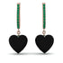 Heart Black Diamond Earrings - Noelle No. 23