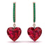 Heart Ruby Earrings - Noelle No. 26