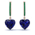 Heart Sapphire Earrings - Noelle No. 29