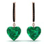 Heart Emerald Earrings - Noelle No. 35
