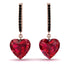 Heart Ruby Earrings - Noelle No. 41