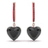 Heart Black Diamond Earrings - Noelle No. 53
