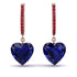 Heart Sapphire Earrings - Noelle No. 59