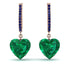 Heart Emerald Earrings - Noelle No. 65