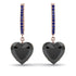 Heart Black Diamond Earrings - Noelle No. 68