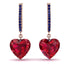Heart Ruby Earrings - Noelle No. 71