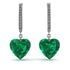 Heart Emerald Earrings - Noelle No. 6
