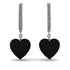 Heart Black Diamond Earrings - Noelle No. 9
