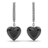 Heart Black Diamond Earrings - Noelle No. 9