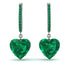 Heart Emerald Earrings - Noelle No. 21