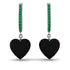 Heart Black Diamond Earrings - Noelle No. 24