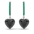 Heart Black Diamond Earrings - Noelle No. 24