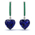 Heart Sapphire Earrings - Noelle No. 30