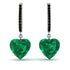 Heart Emerald Earrings - Noelle No. 36