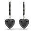 Heart Black Diamond Earrings - Noelle No. 39