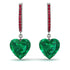 Heart Emerald Earrings - Noelle No. 51