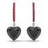 Heart Black Diamond Earrings - Noelle No. 54