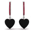 Heart Black Diamond Earrings - Noelle No. 54