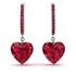 Heart Ruby Earrings - Noelle No. 57