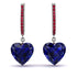 Heart Sapphire Earrings - Noelle No. 60