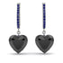 Heart Black Diamond Earrings - Noelle No. 69