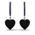 Heart Black Diamond Earrings - Noelle No. 69