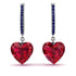 Heart Ruby Earrings - Noelle No. 72