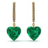 Heart Emerald Earrings - Noelle No. 4