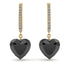 Heart Black Diamond Earrings - Noelle No. 7