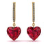 Heart Ruby Earrings - Noelle No. 10