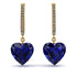 Heart Sapphire Earrings - Noelle No. 13