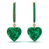 Heart Emerald Earrings - Noelle No. 19