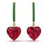 Heart Ruby Earrings - Noelle No. 25