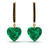 Heart Emerald Earrings - Noelle No. 34