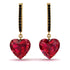 Heart Ruby Earrings - Noelle No. 40