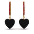 Heart Black Diamond Earrings - Noelle No. 52
