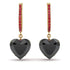 Heart Black Diamond Earrings - Noelle No. 52