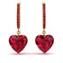 Heart Ruby Earrings - Noelle No. 55