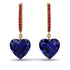 Heart Sapphire Earrings - Noelle No. 58