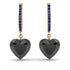 Heart Black Diamond Earrings - Noelle No. 67