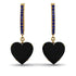 Heart Black Diamond Earrings - Noelle No. 67
