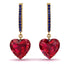 Heart Ruby Earrings - Noelle No. 70