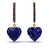Heart Sapphire Earrings - Noelle No. 73