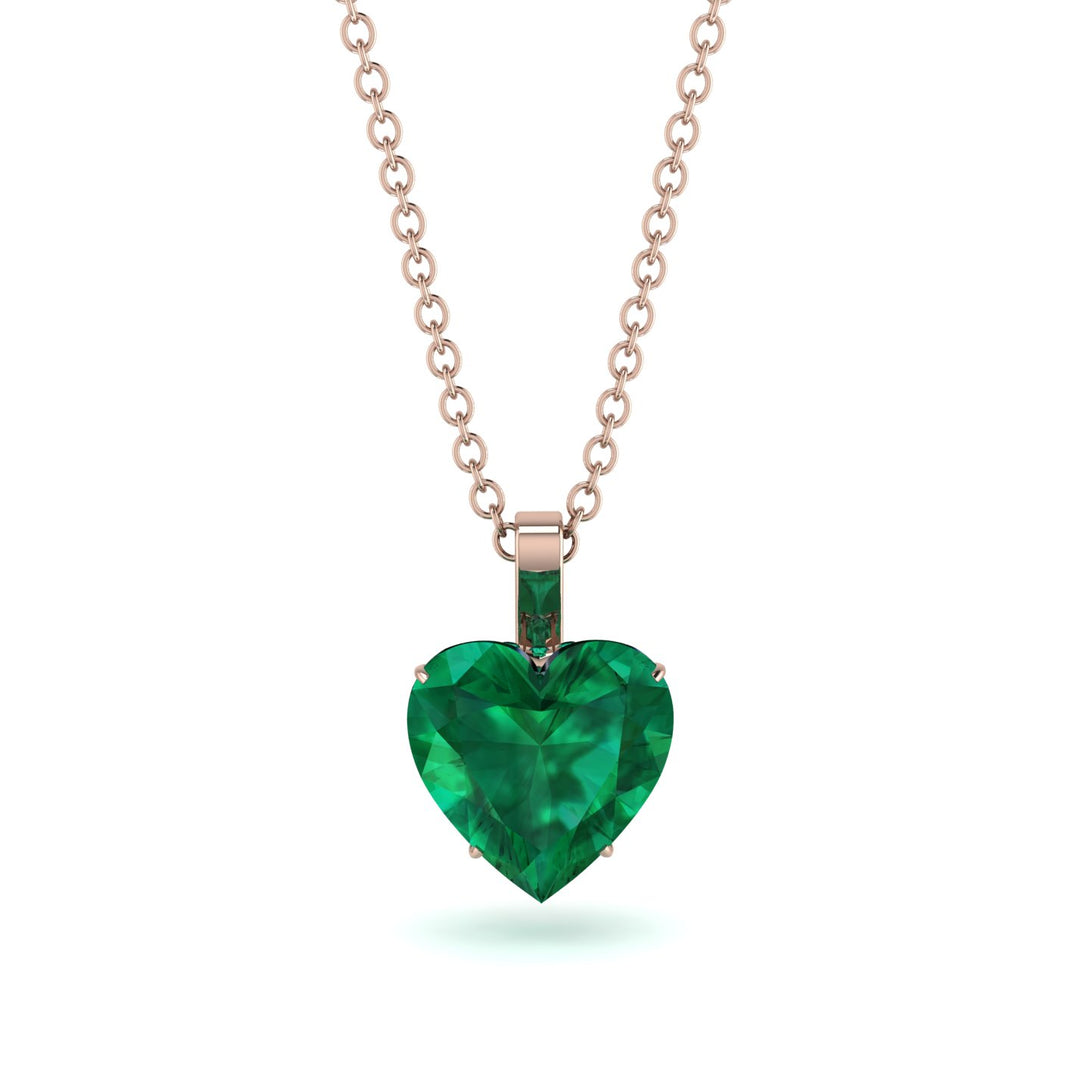 Heart Emerald Necklace - Noelle No. 20