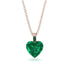 Heart Emerald Necklace - Noelle No. 20