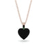 Heart Black Diamond Necklace - Noelle No. 23